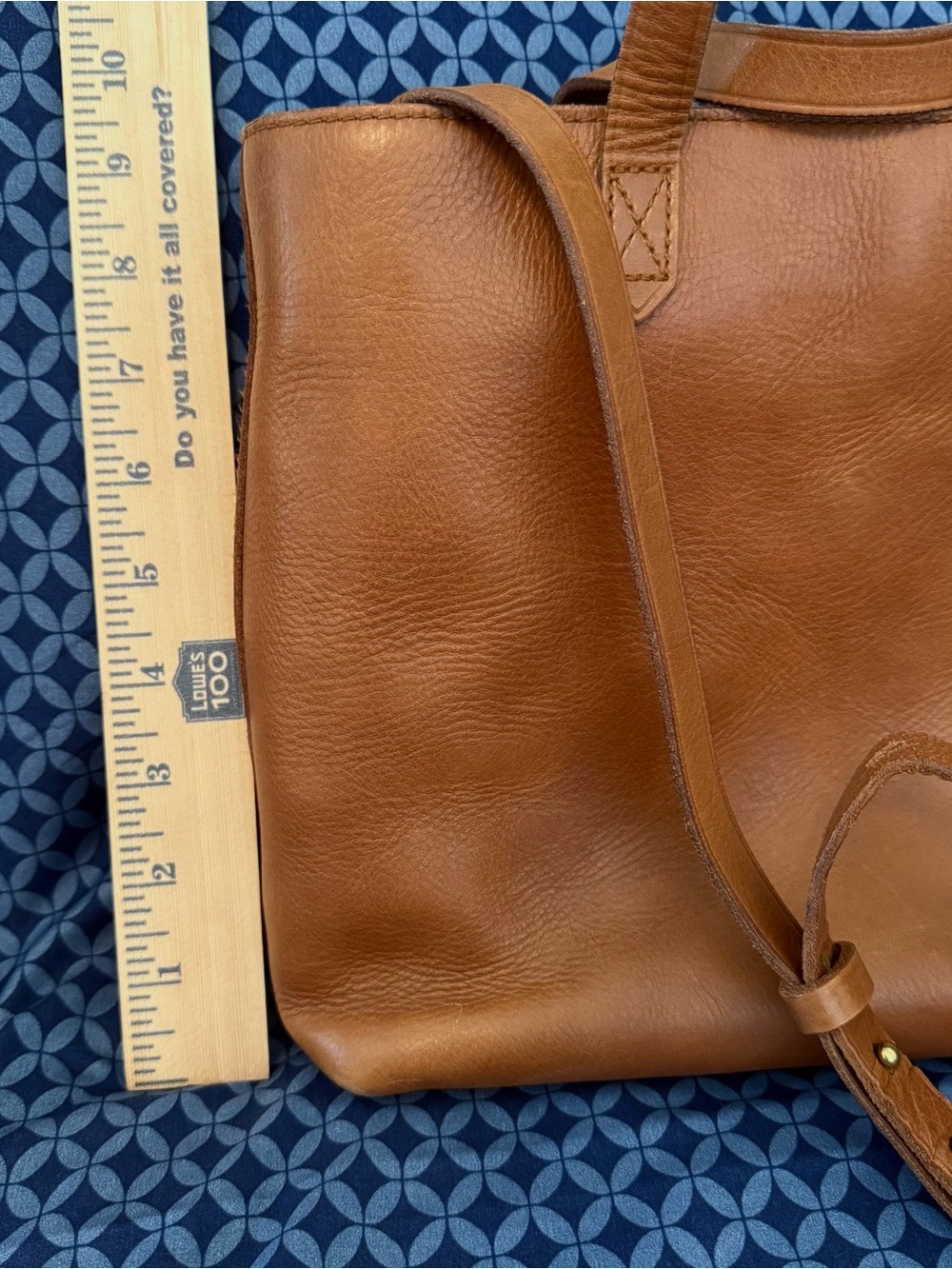 Madewell Tan Leather Transport Crossbody Tote with Top Handles & Removable Strap - Picture 5 of 10